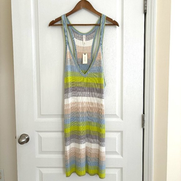 Daily Practice Tuvalu Striped Knit Dress Medium Sleeveless NEW NWT Anthropologie - Picture 2 of 9